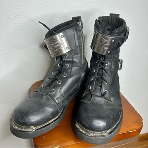 Harley-Davidson Motorcycle Riding Boots. Steel-toe, black leather size 12 Men’s